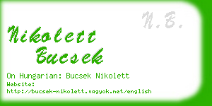 nikolett bucsek business card